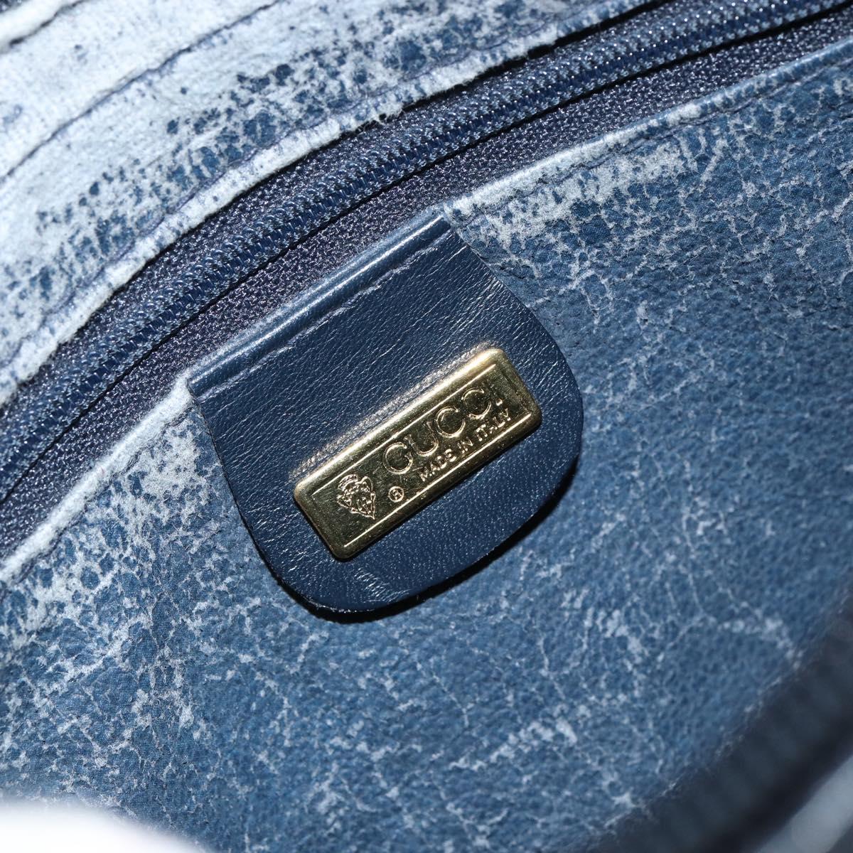 GUCCI Micro GG Supreme Shoulder Bag PVC Navy Gold 007 56 0095 Auth fm4868