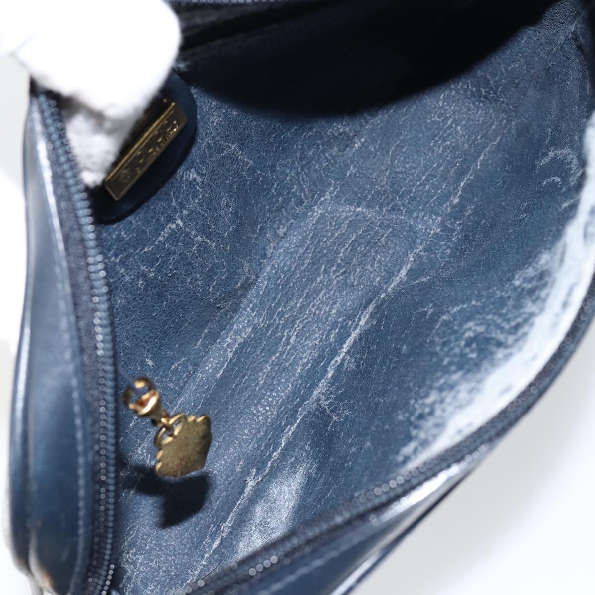 GUCCI Micro GG Supreme Shoulder Bag PVC Navy Gold 007 56 0095 Auth fm4868