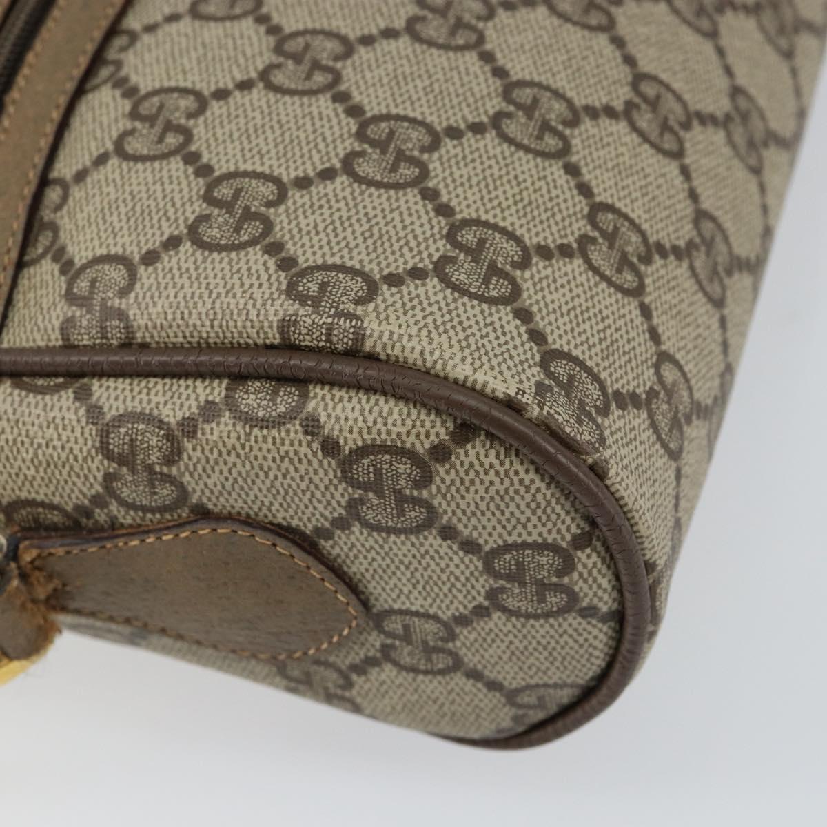 GUCCI GG Supreme Web Sherry Line Bag PVC Beige Gold 56 02 087 Auth fm4875