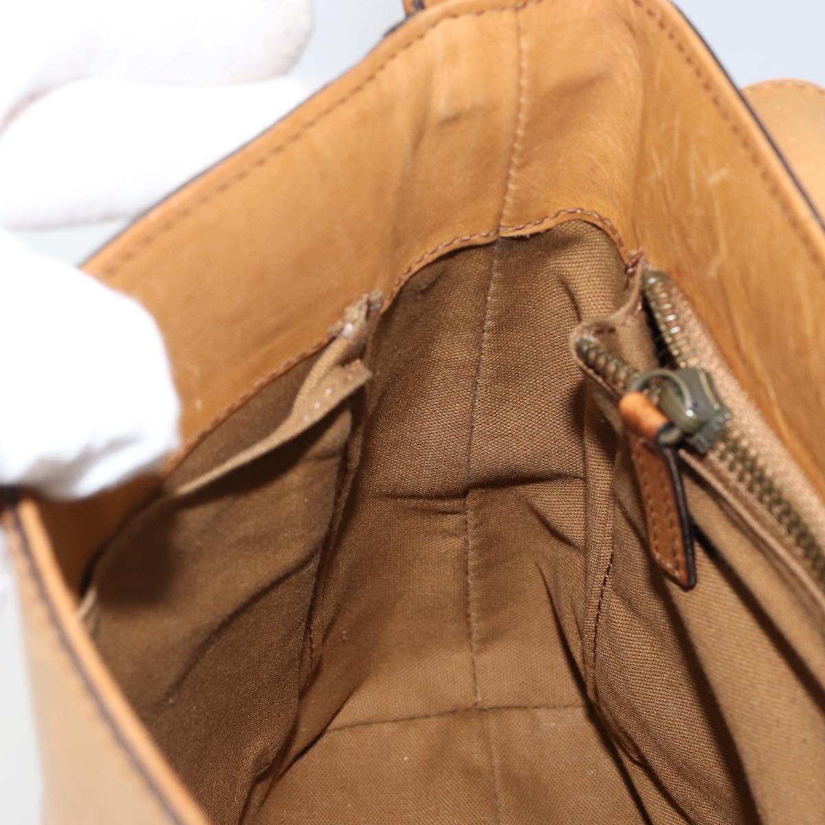 Chloe Shoulder Bag Leather Beige Auth fm4877