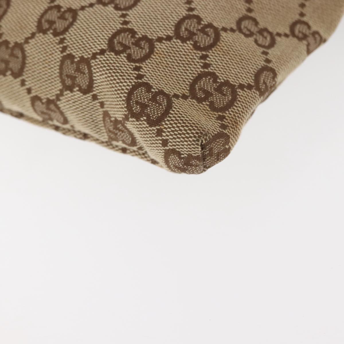 GUCCI GG Supreme Waist bag PVC Beige Silver 28566 Auth fm4878