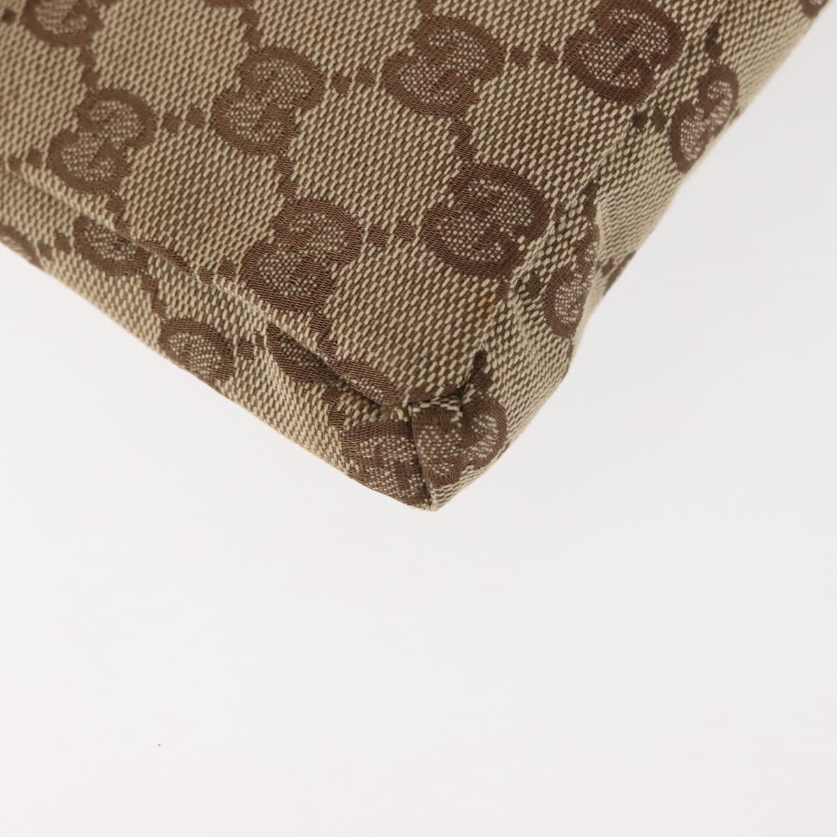 GUCCI GG Supreme Waist bag PVC Beige Silver 28566 Auth fm4878