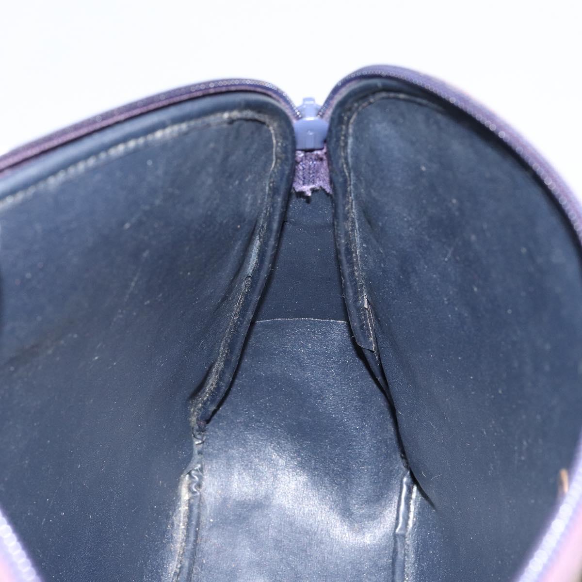 Christian Dior Trotter Canvas Shoulder Bag Navy Gold Auth fm4881