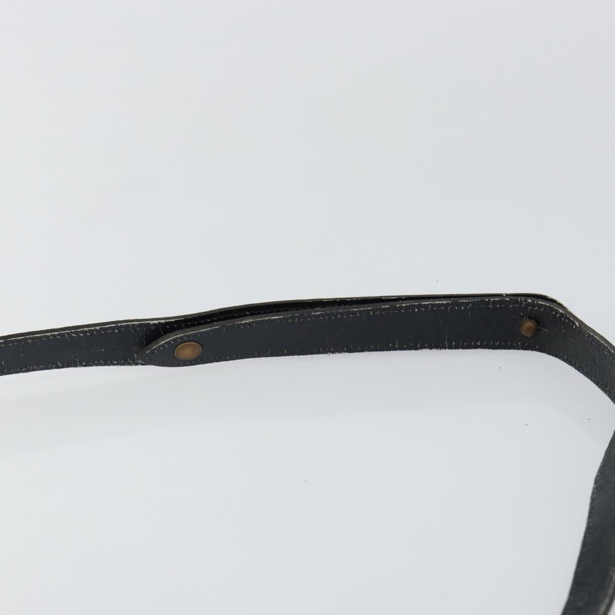 Christian Dior Trotter Canvas Shoulder Bag Navy Gold Auth fm4881