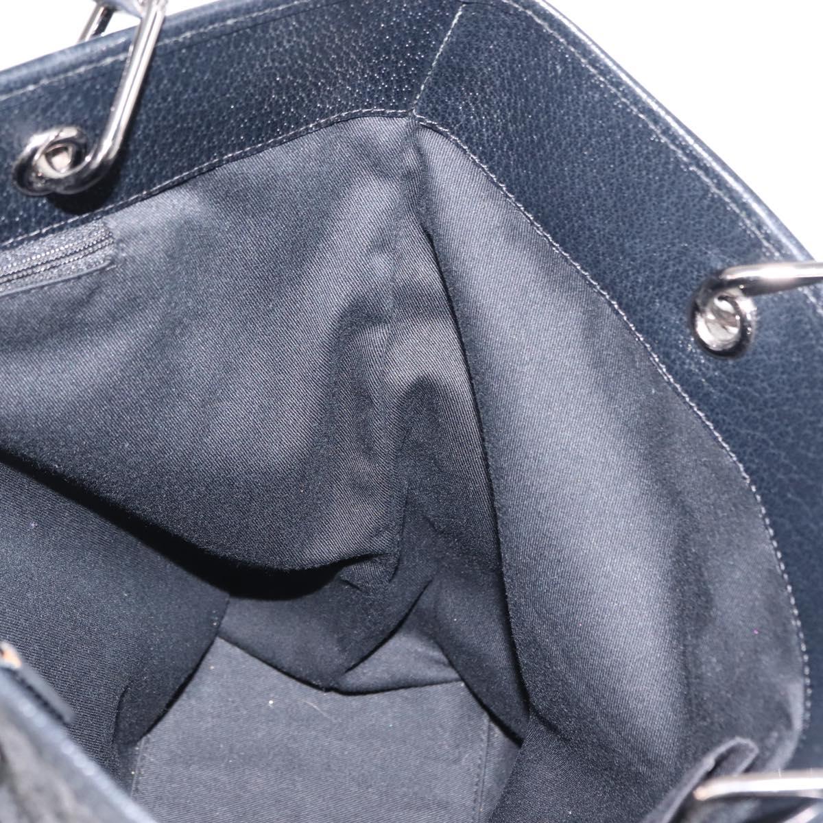 GUCCI GG Canvas Tote Bag Black Gold 120836 Auth fm4884