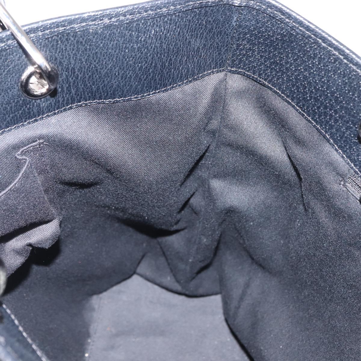 GUCCI GG Canvas Tote Bag Black Gold 120836 Auth fm4884