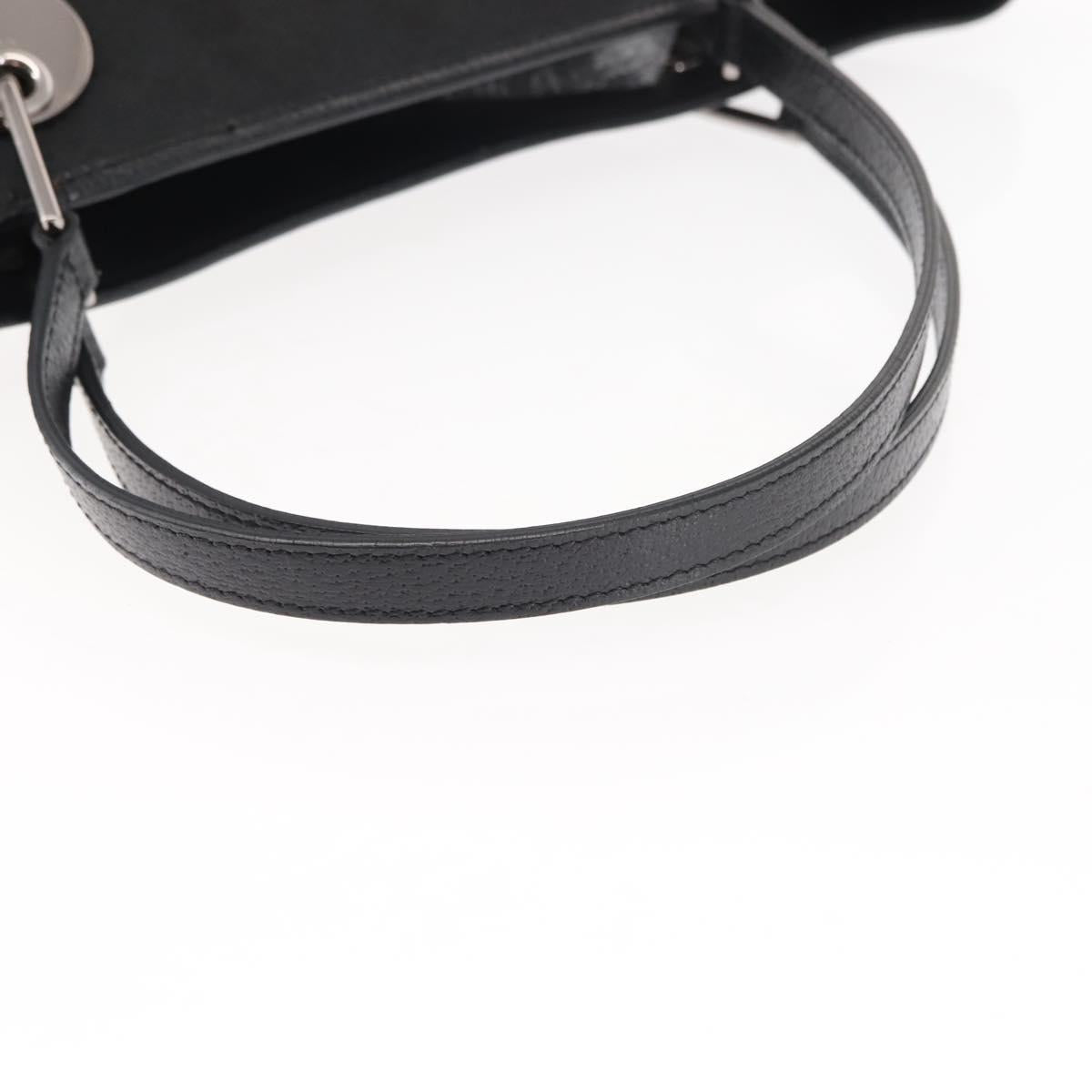 GUCCI GG Canvas Tote Bag Black Gold 120836 Auth fm4884