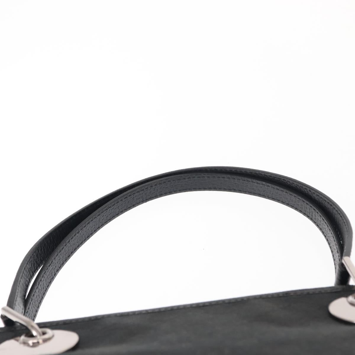 GUCCI GG Canvas Tote Bag Black Gold 120836 Auth fm4884