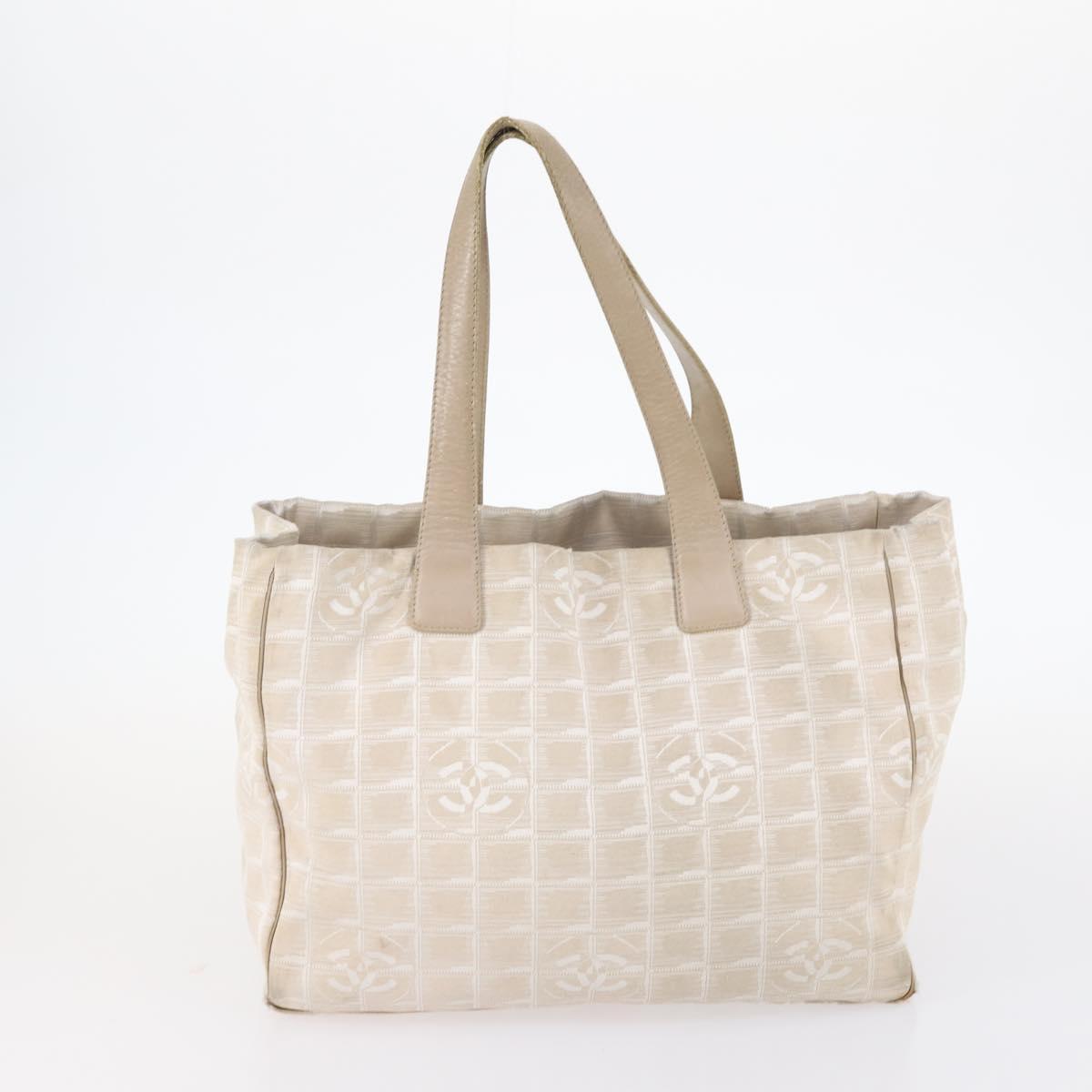 CHANEL New Travel Line Tote Bag Nylon 2Set Pink Black CC Auth fm4888