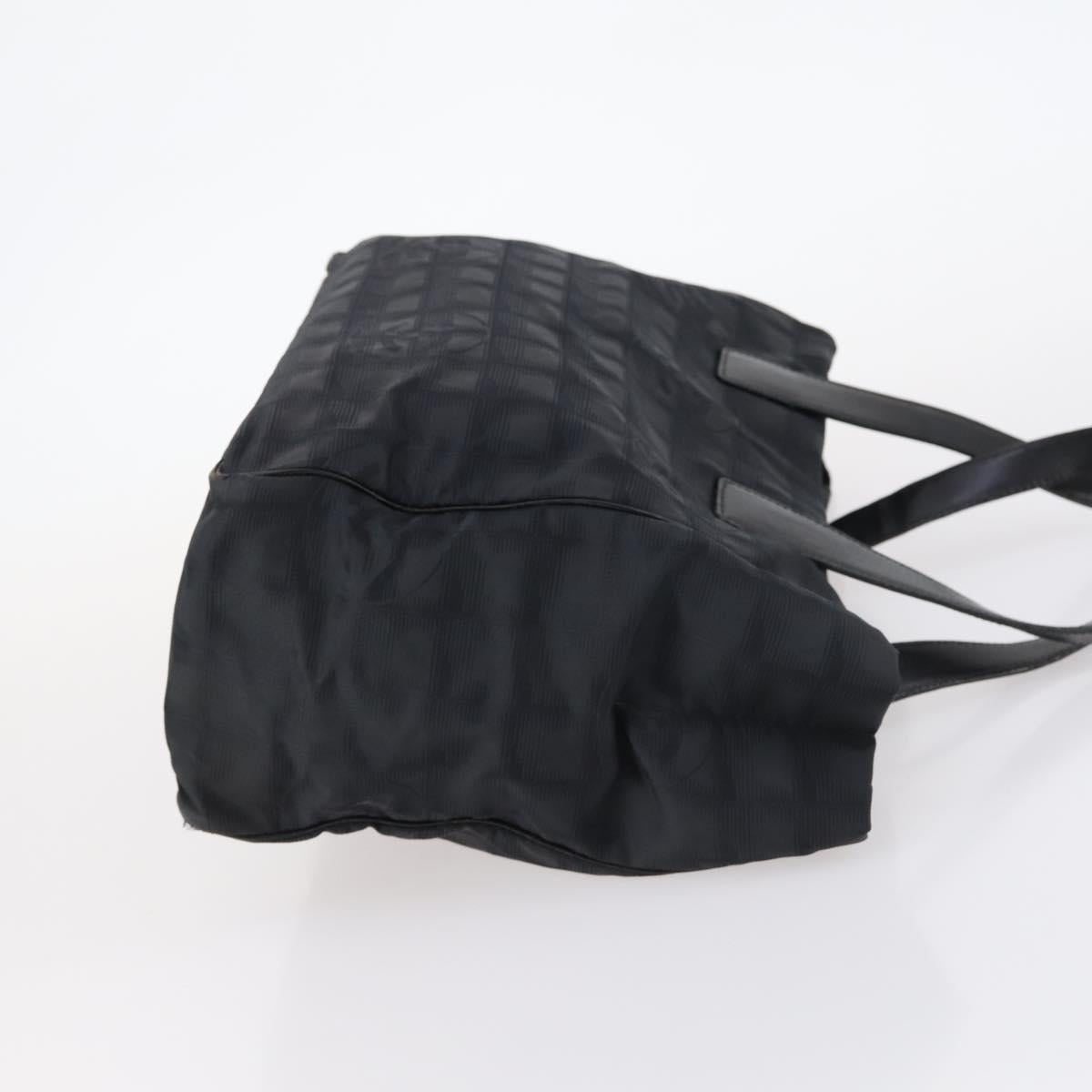 CHANEL New Travel Line Tote Bag Nylon 2Set Pink Black CC Auth fm4888