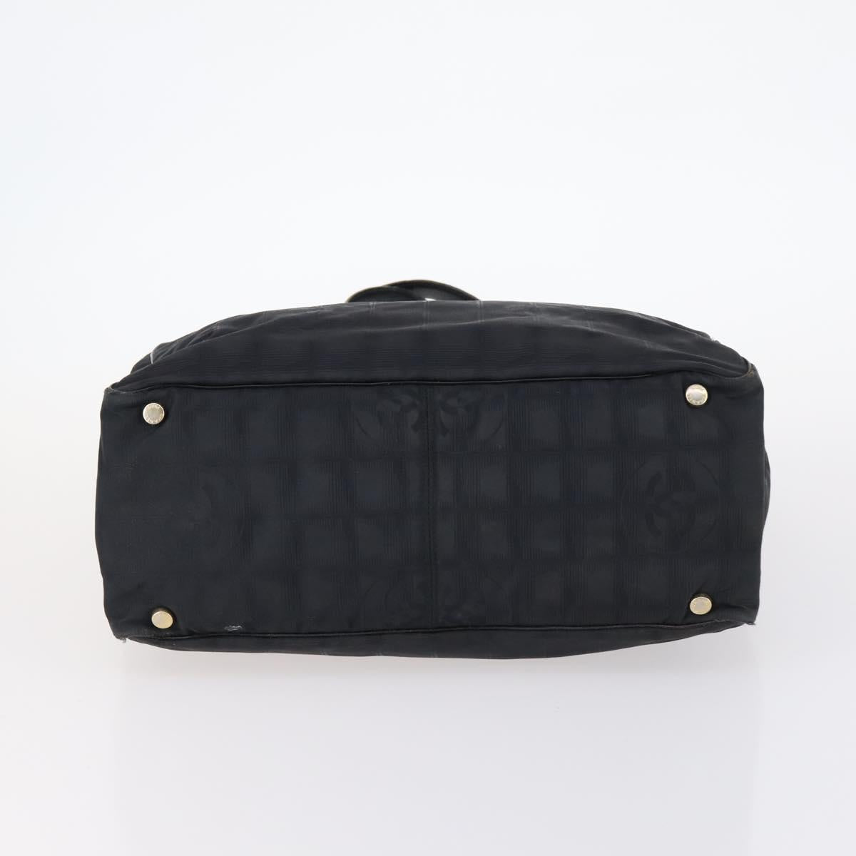 CHANEL New Travel Line Tote Bag Nylon 2Set Pink Black CC Auth fm4888