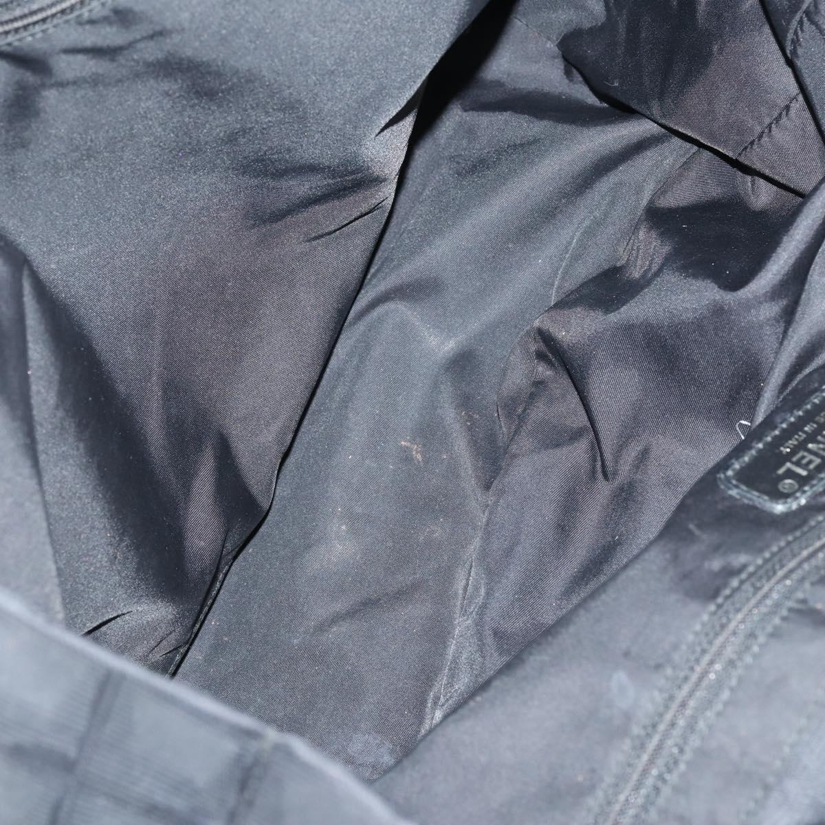 CHANEL New Travel Line Tote Bag Nylon 2Set Pink Black CC Auth fm4888