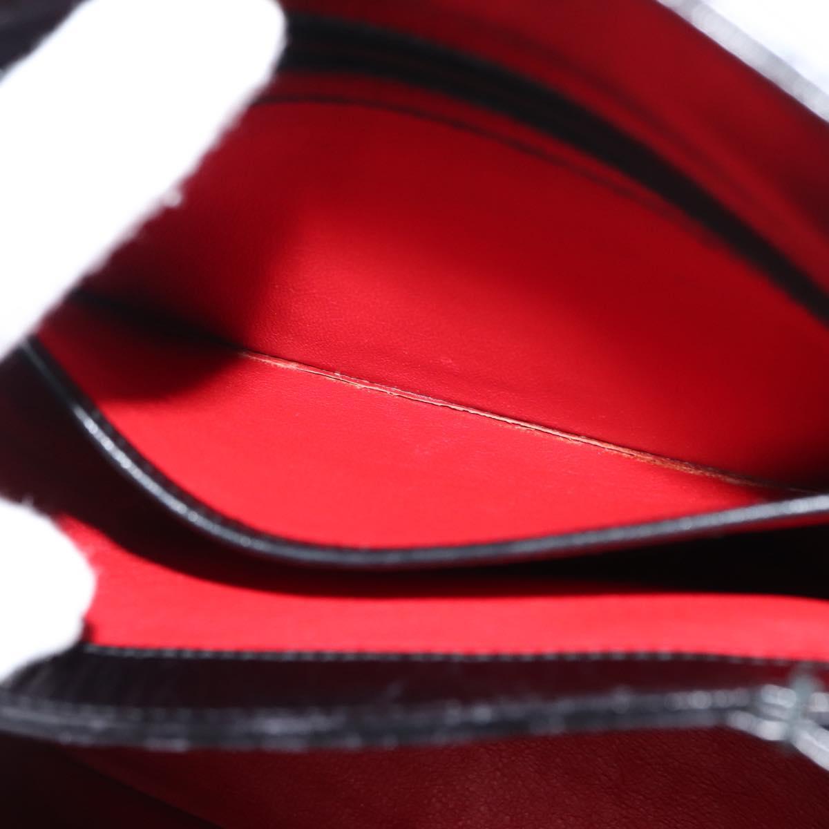 GUCCI Interlocking Hand Bag Leather Black Gold Auth fm4894