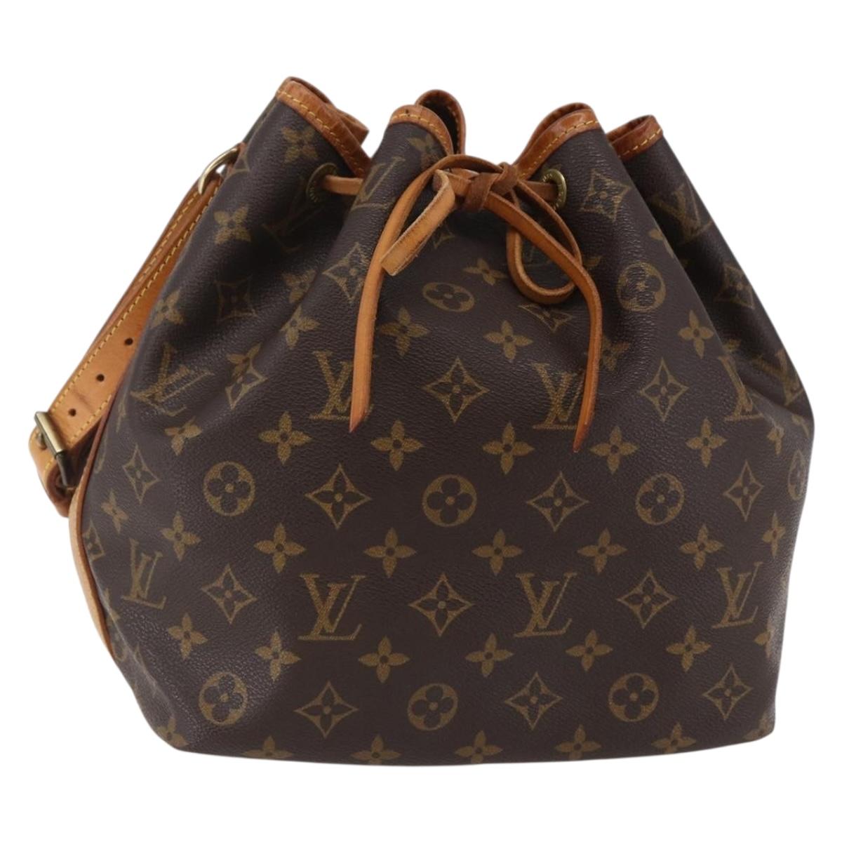 LOUIS VUITTON Monogram Petit Noe Shoulder Bag M42226 LV Auth fm4899