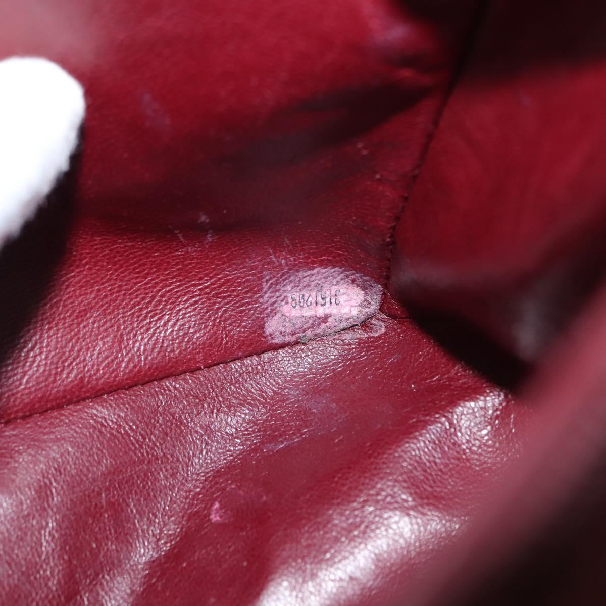 CHANEL Matelasse Shoulder Bag Lamb Skin Dark Brown Gold CC Auth fm4906