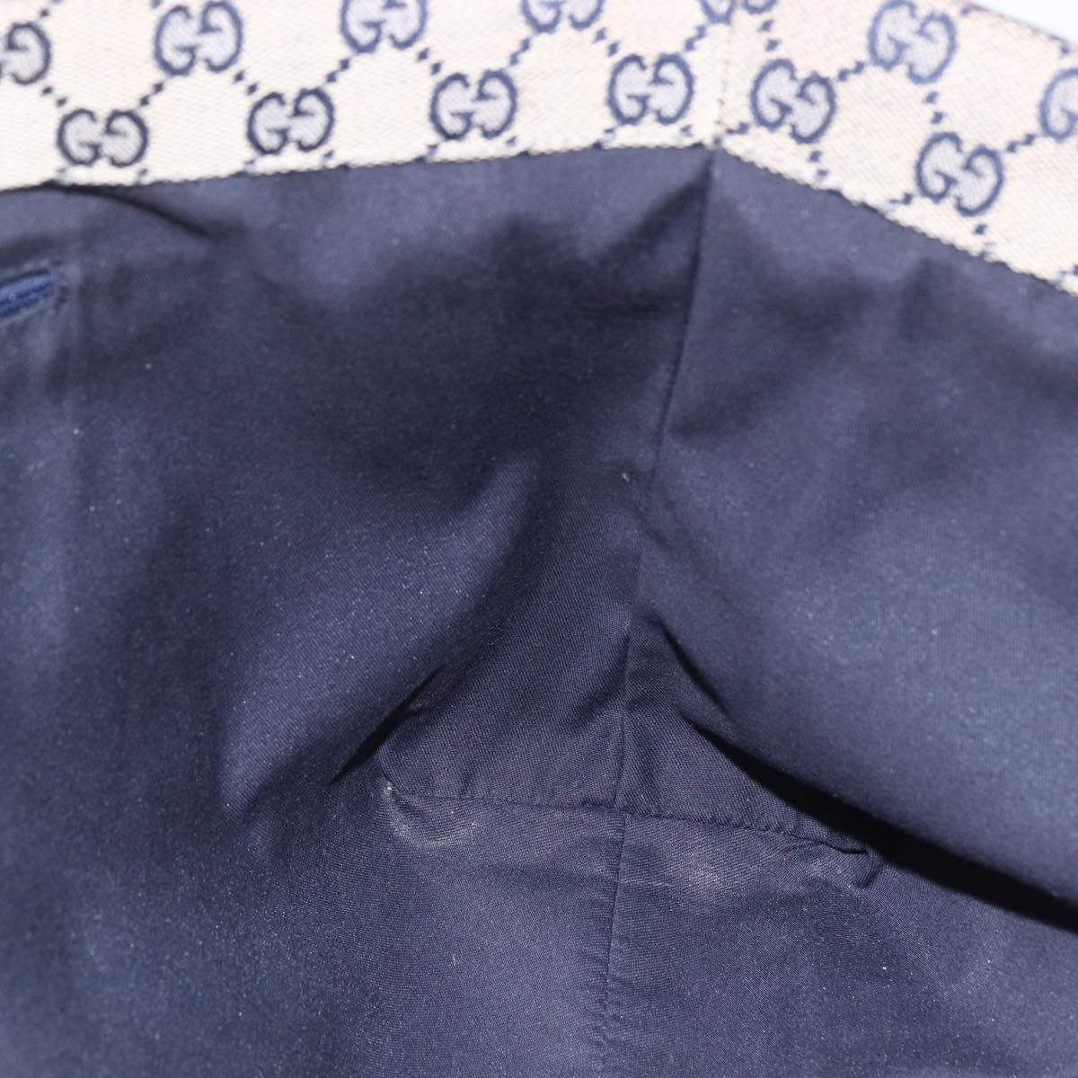 GUCCI Abbey Tote Bag Leather White Gold 141472 Auth fm4928