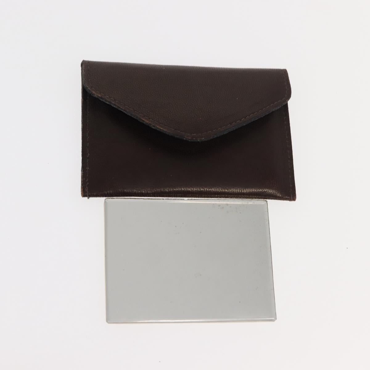 CELINE Hand Bag Leather Brown Gold Auth fm4934