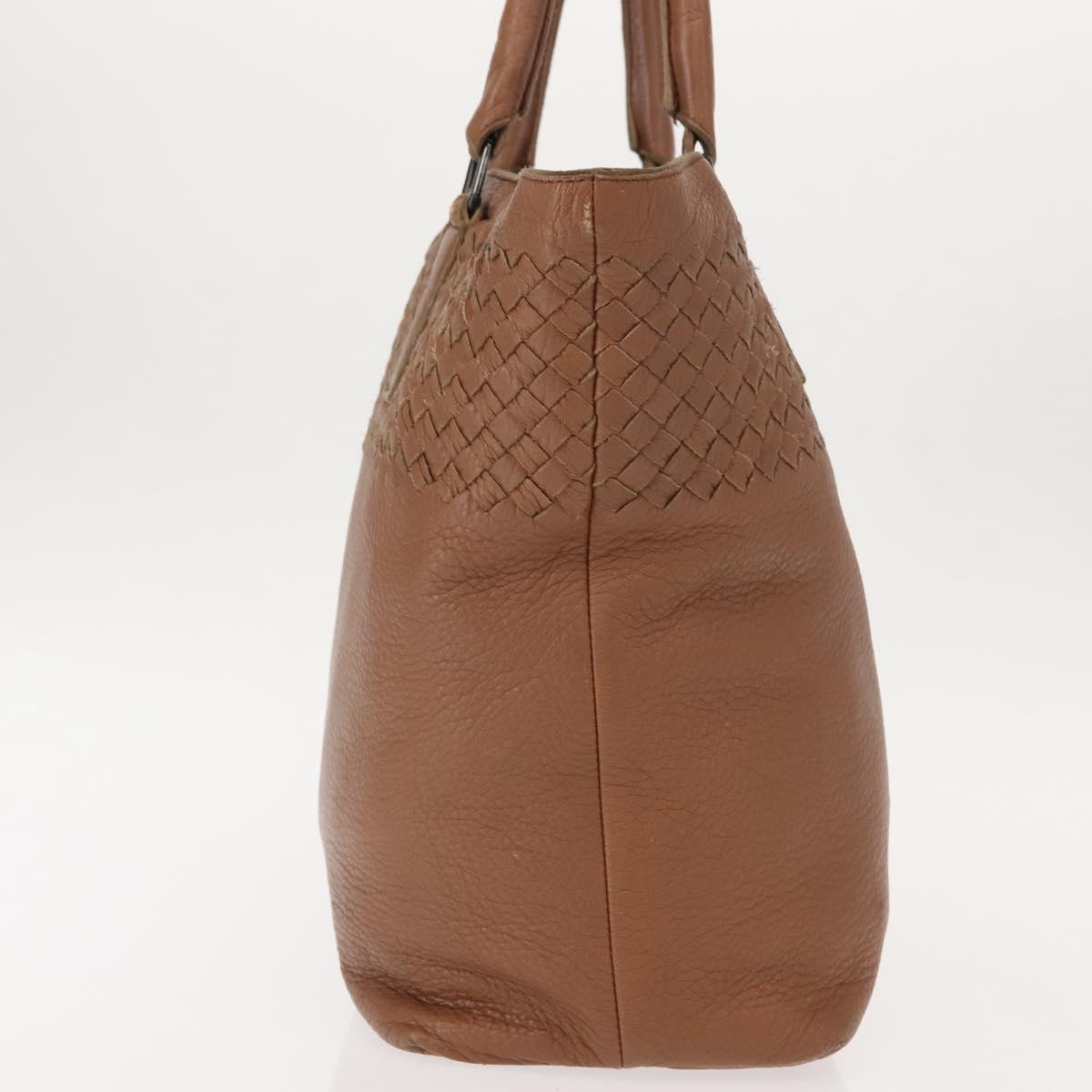 BOTTEGA VENETA INTRECCIATO Tote Bag Leather Brown Auth fm4936A