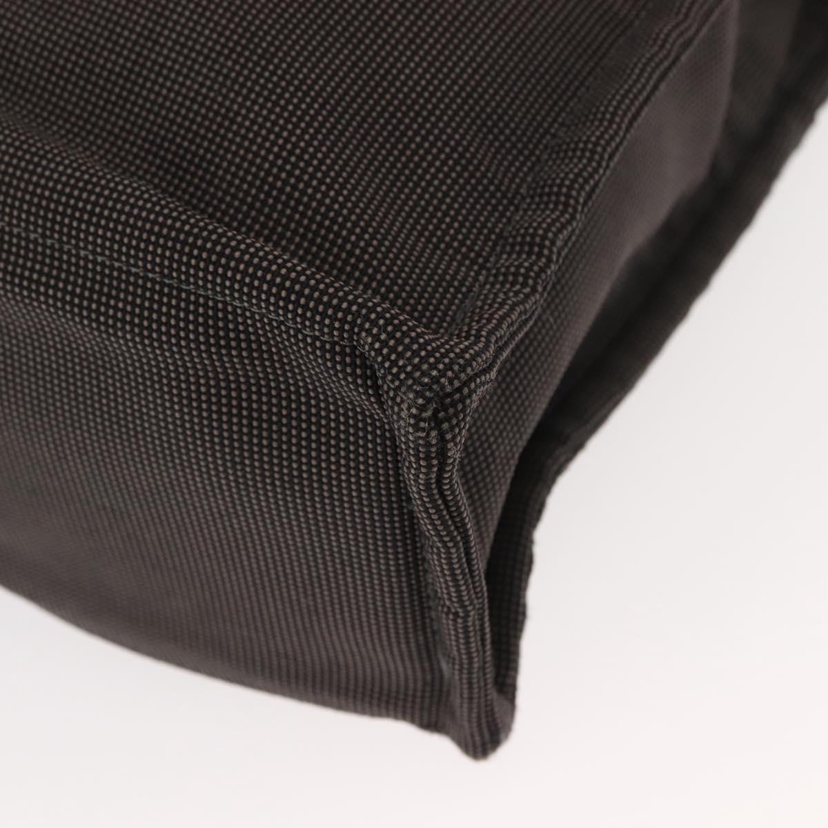 HERMES Her Line MM Hand Bag Canvas Gray Auth fm4937