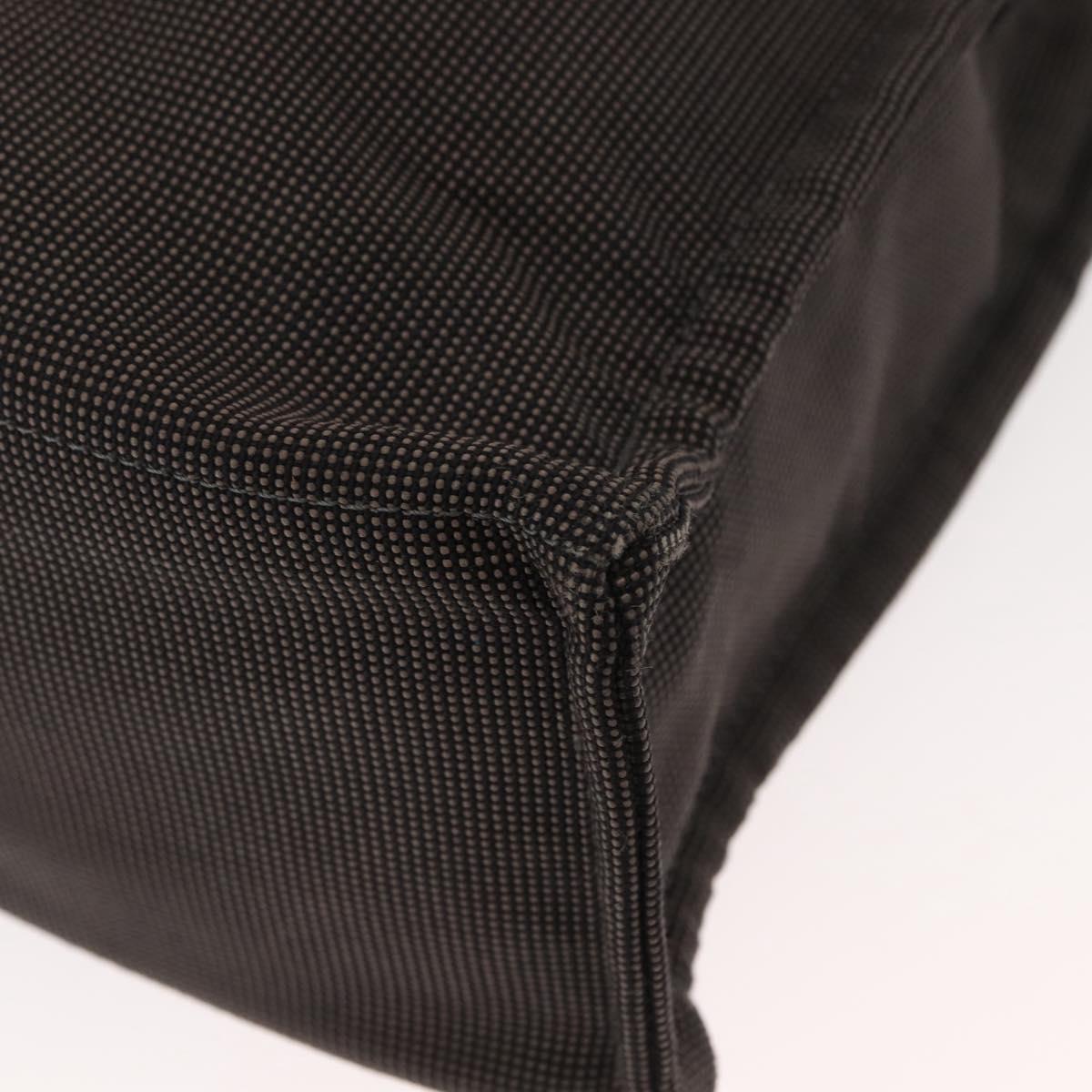 HERMES Her Line MM Hand Bag Canvas Gray Auth fm4937