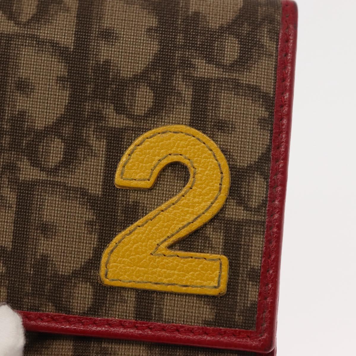 Christian Dior Trotter Canvas Bifold Wallet PVC Rasta Color Auth fm4943