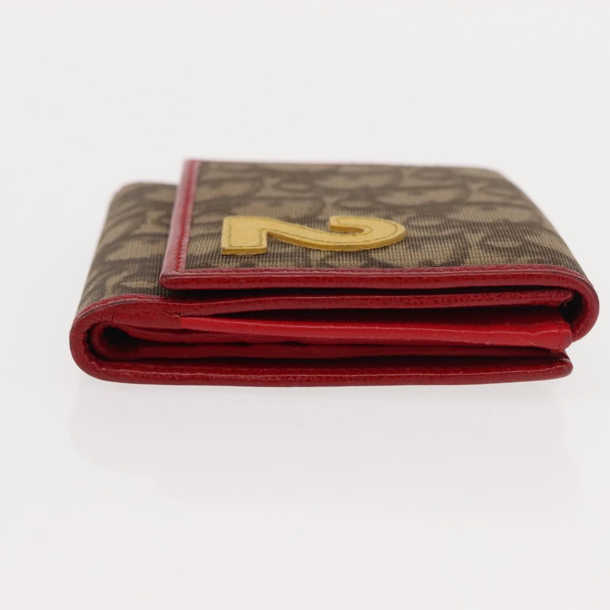 Christian Dior Trotter Canvas Bifold Wallet PVC Rasta Color Auth fm4943