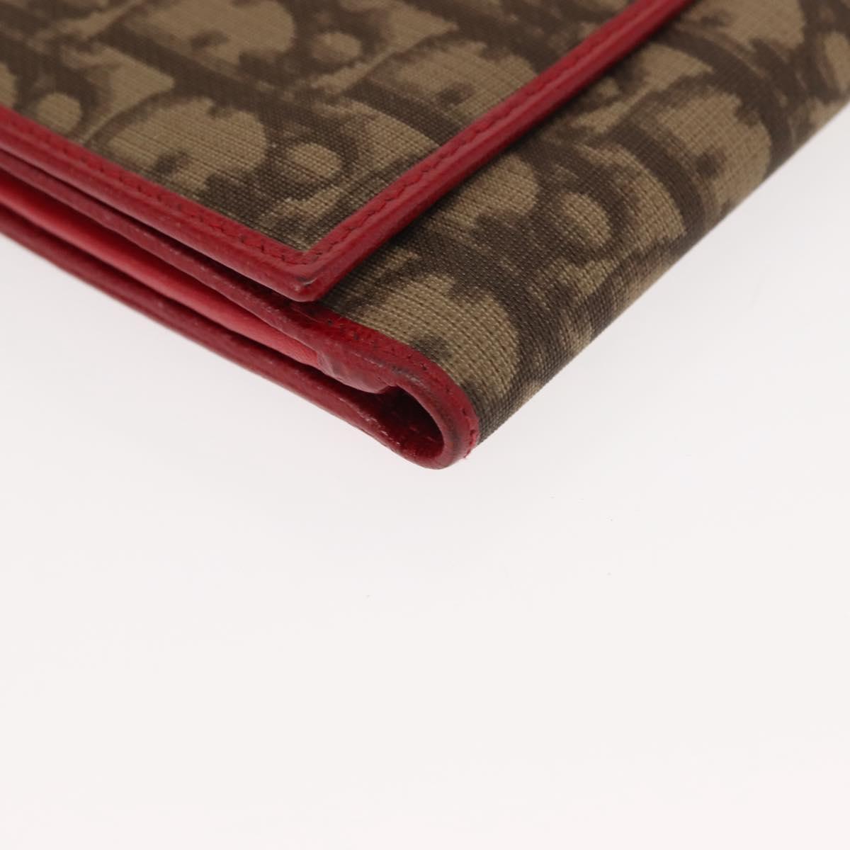 Christian Dior Trotter Canvas Bifold Wallet PVC Rasta Color Auth fm4943