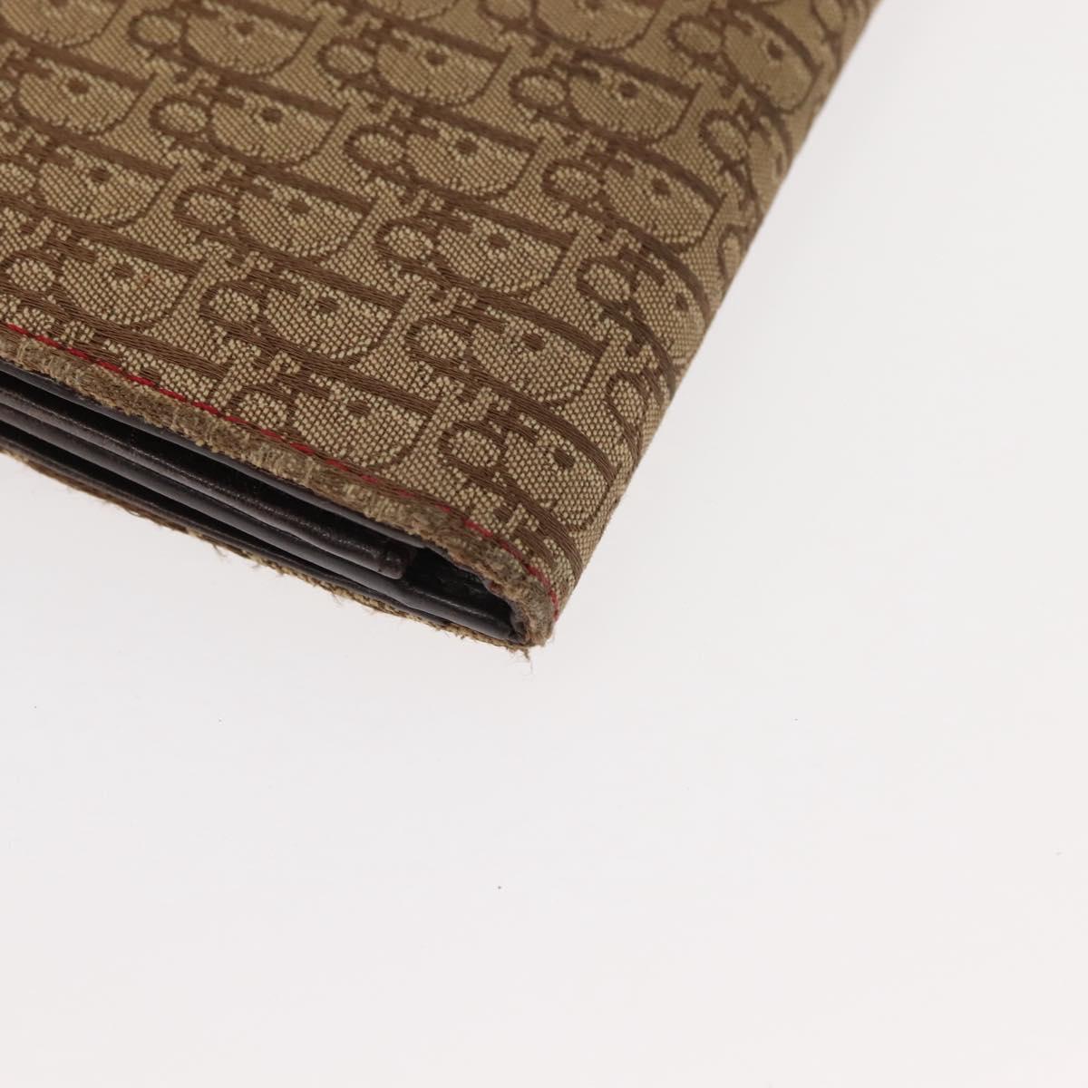 Christian Dior Trotter Canvas Saddle Long Wallet Rasta Color Auth fm4944