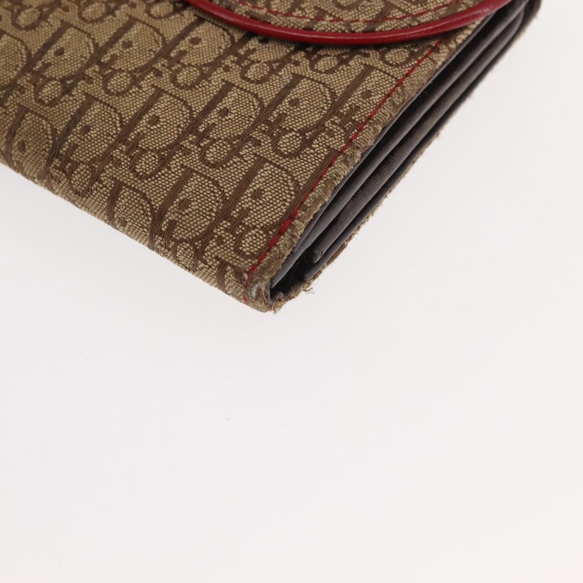 Christian Dior Trotter Canvas Saddle Long Wallet Rasta Color Auth fm4944