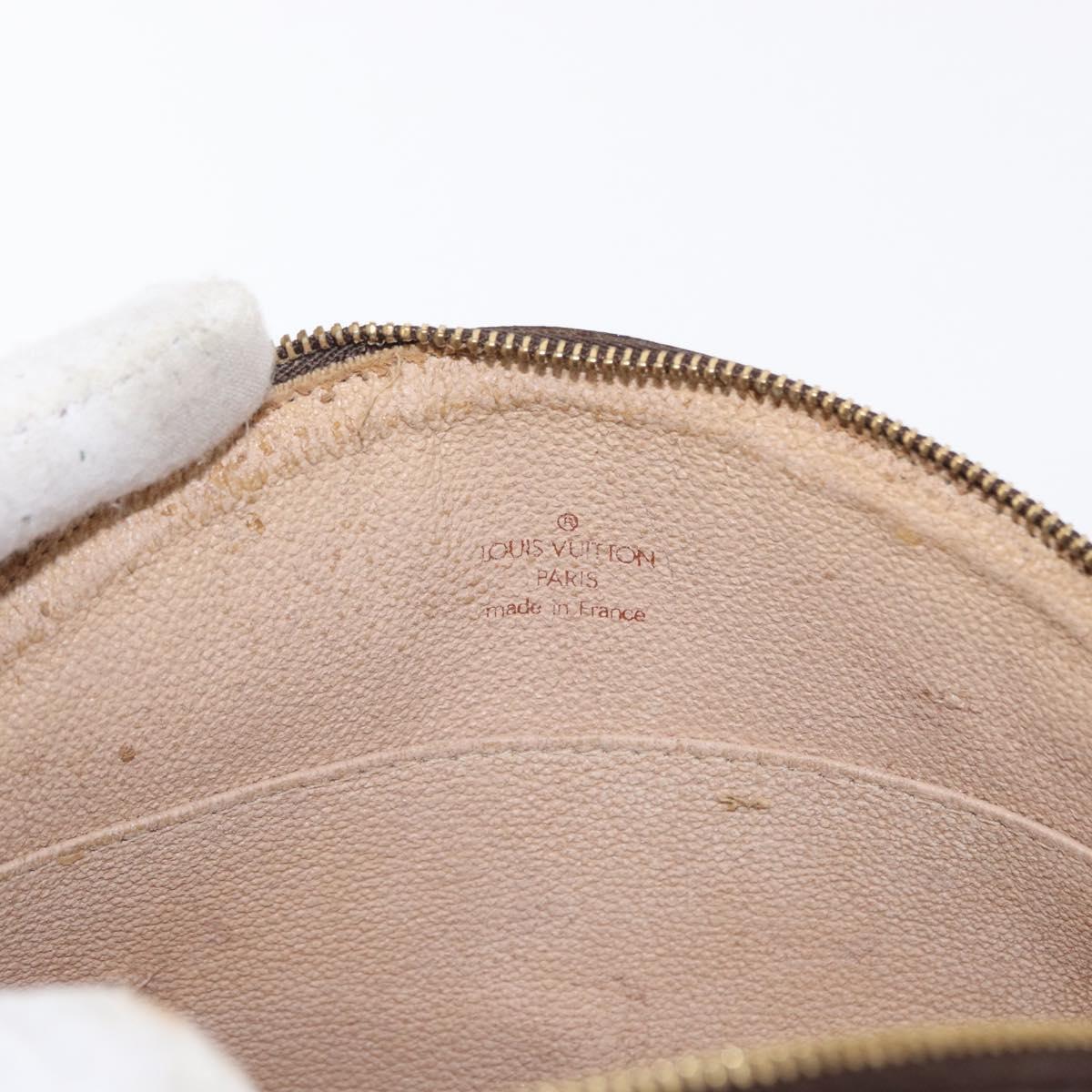 LOUIS VUITTON Monogram Trousse Demi Ronde Cosmetic Pouch M47520 LV Auth fm4949