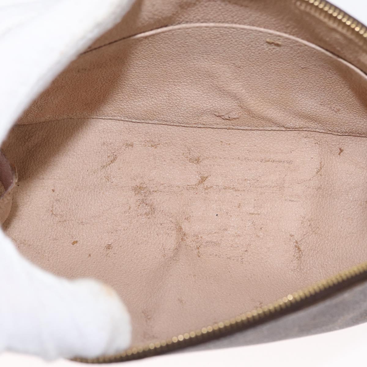 LOUIS VUITTON Monogram Trousse Demi Ronde Cosmetic Pouch M47520 LV Auth fm4949