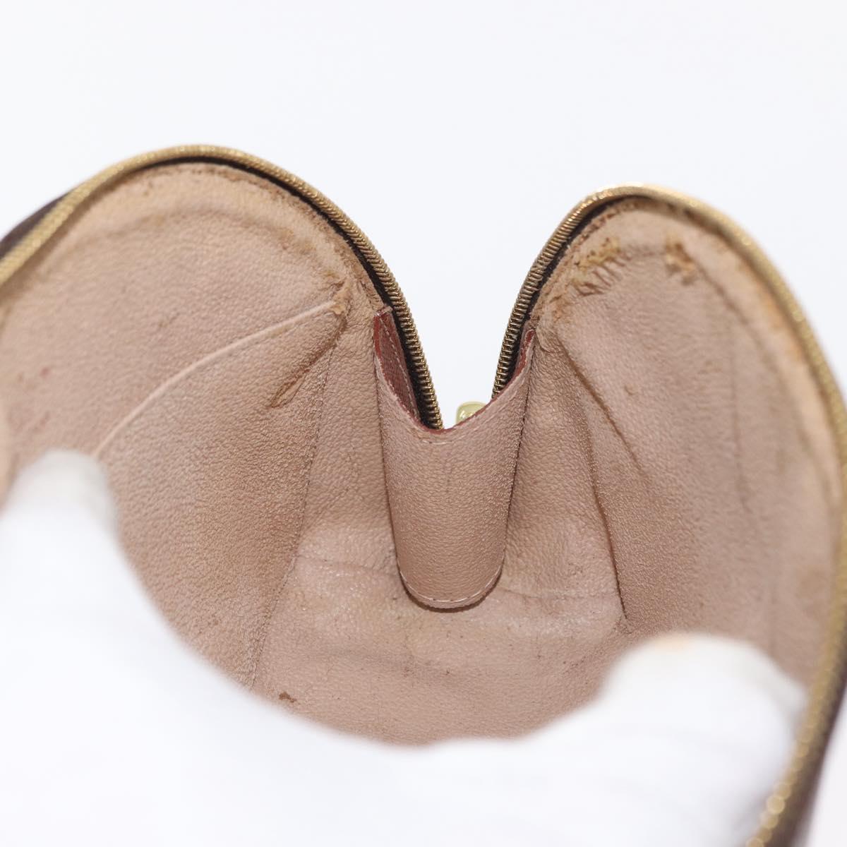 LOUIS VUITTON Monogram Trousse Demi Ronde Cosmetic Pouch M47520 LV Auth fm4949