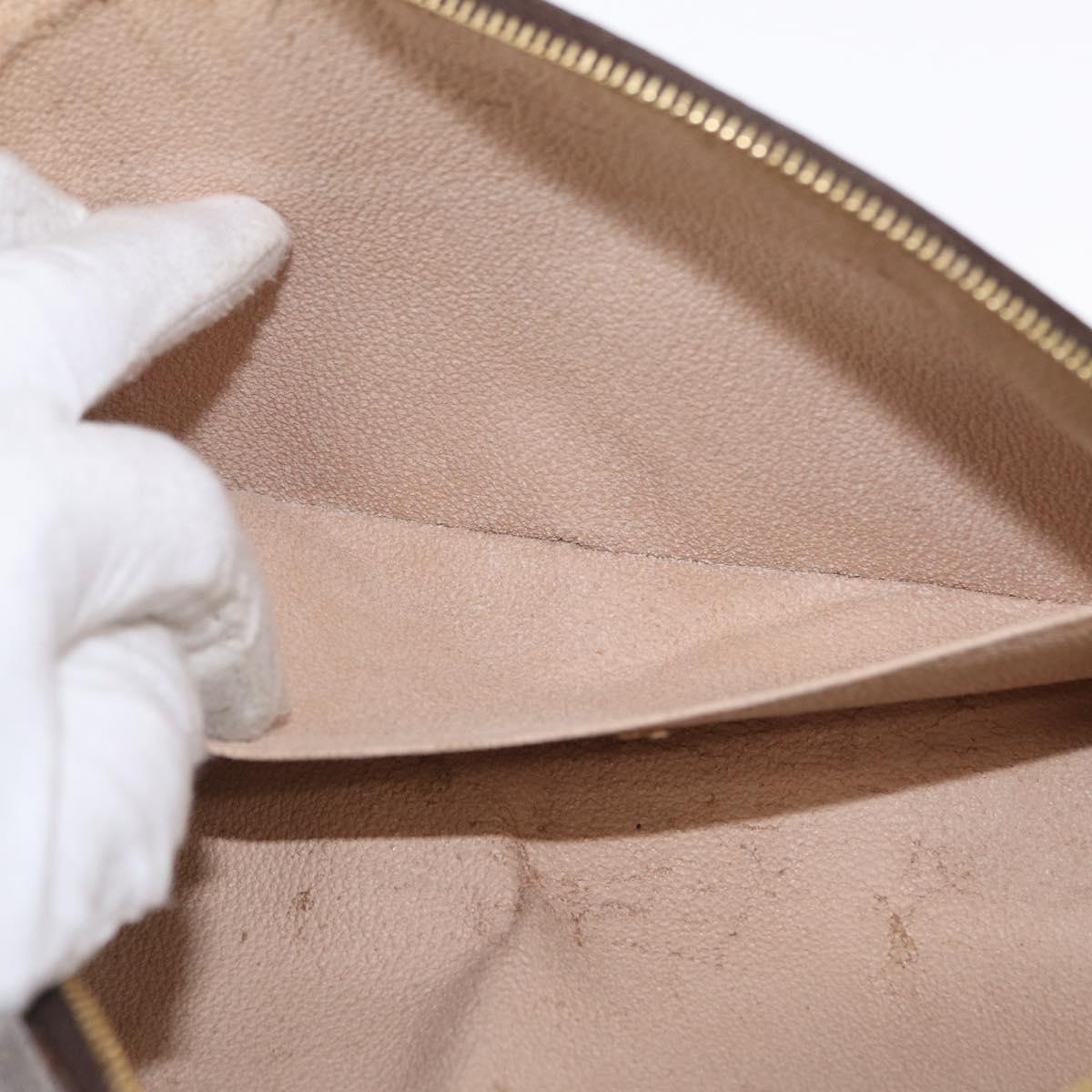 LOUIS VUITTON Monogram Trousse Demi Ronde Cosmetic Pouch M47520 LV Auth fm4949