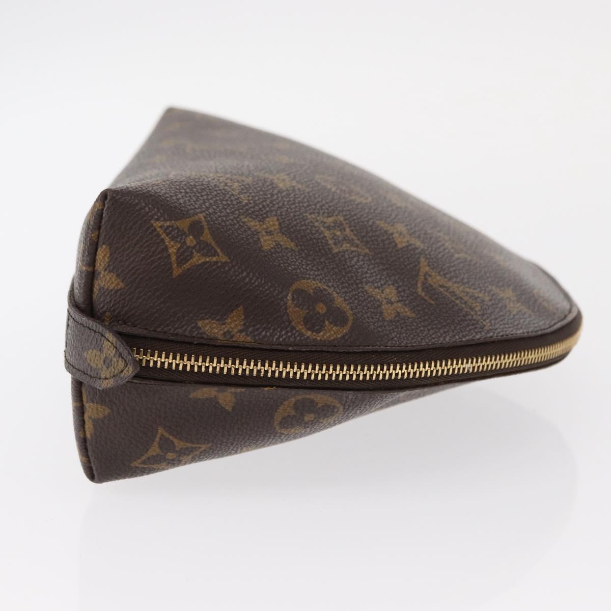 LOUIS VUITTON Monogram Trousse Demi Ronde Cosmetic Pouch M47520 LV Auth fm4949