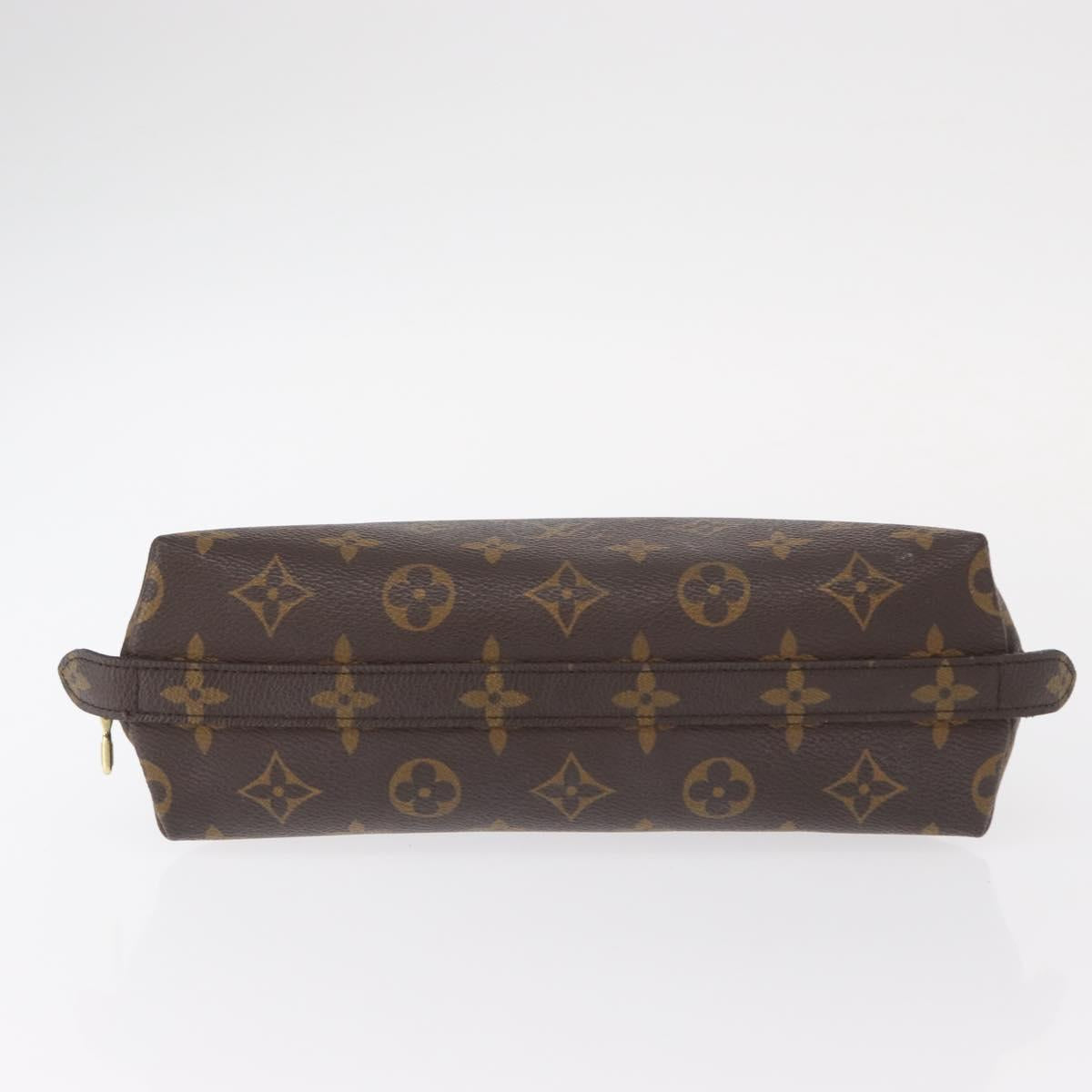 LOUIS VUITTON Monogram Trousse Demi Ronde Cosmetic Pouch M47520 LV Auth fm4949