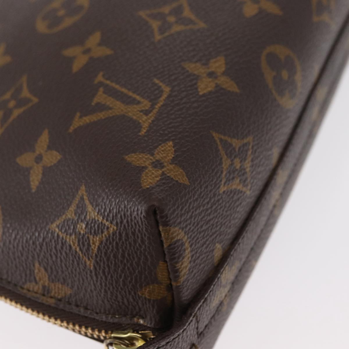 LOUIS VUITTON Monogram Trousse Demi Ronde Cosmetic Pouch M47520 LV Auth fm4949