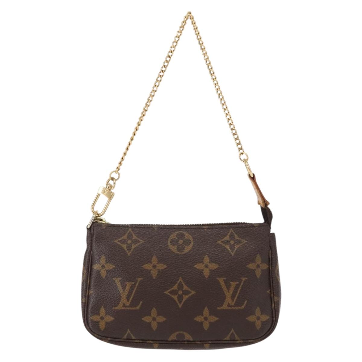 LOUIS VUITTON Monogram Mini Pochette Accessoires Pouch M58009 LV Auth fm4950