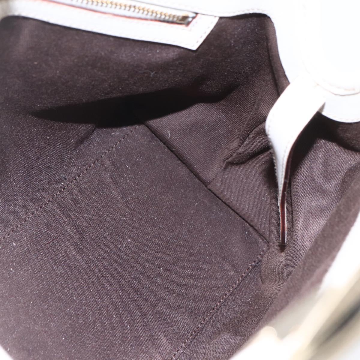 GUCCI Hand Bag Leather Ivory Gold 145761 Auth fm4957