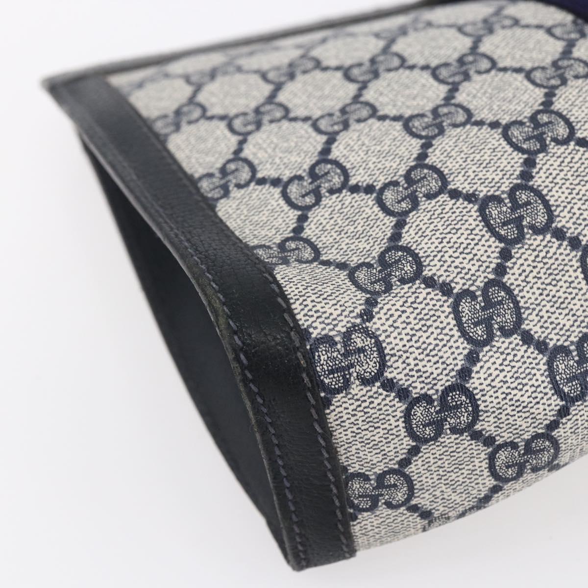 GUCCI GG Supreme Sherry Line Clutch Bag PVC Red Navy 84 014 2125 28 Auth fm4960