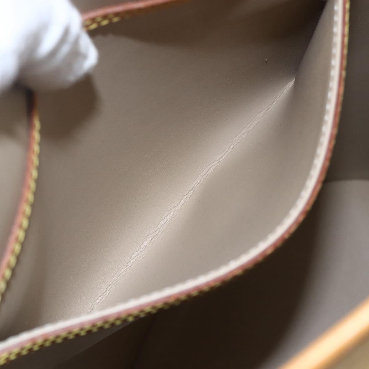 LOUIS VUITTON Monogram Vernis Bucket GM Shoulder Bag Beige LV Auth fm4967