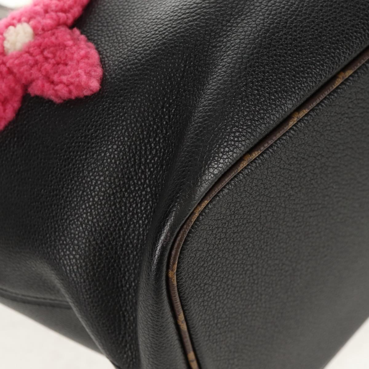 LOUIS VUITTON Monogram Teddy Neverfull MM Tote Bag Black M56960 LV Auth fm4970SM