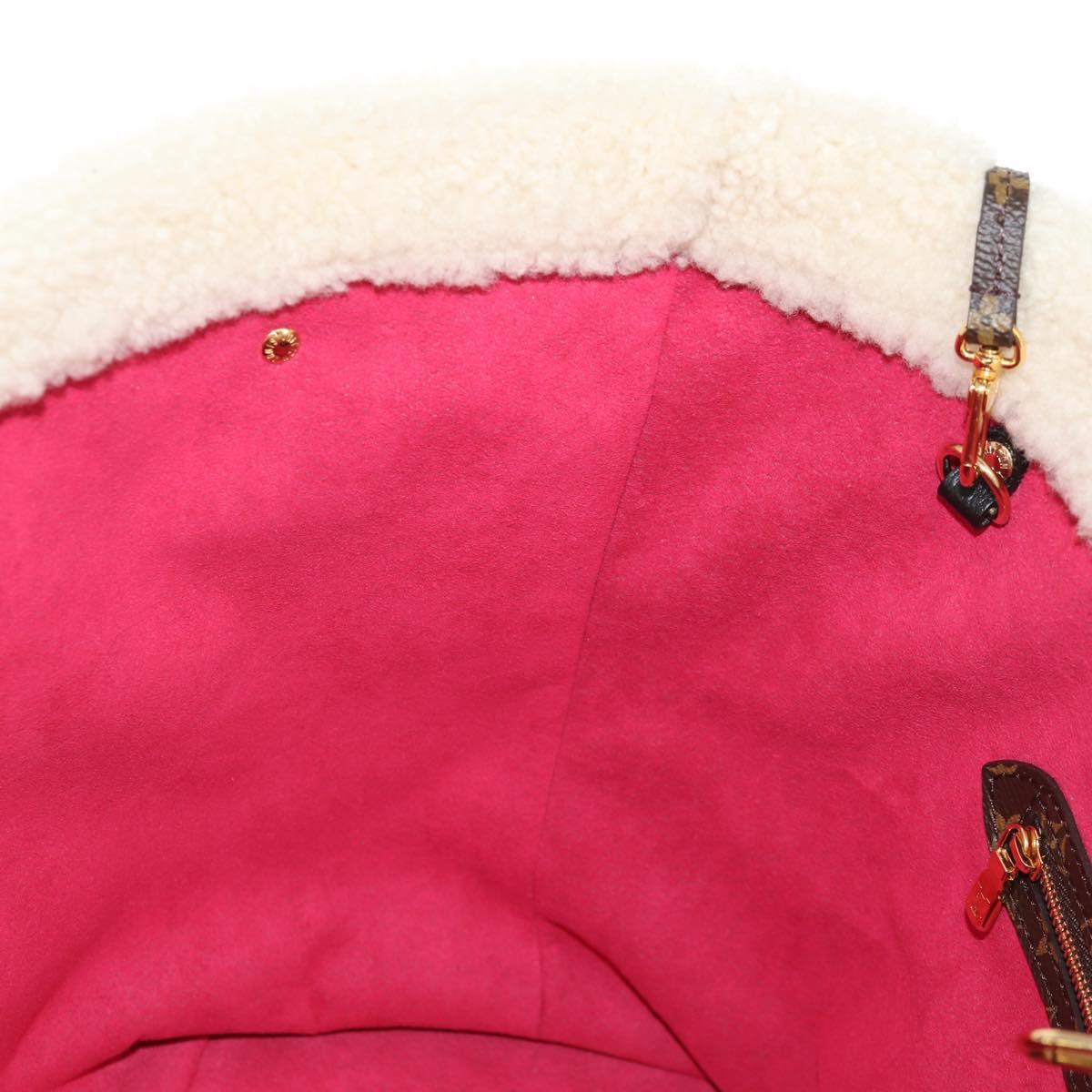 LOUIS VUITTON Monogram Teddy Neverfull MM Tote Bag Black M56960 LV Auth fm4970SM