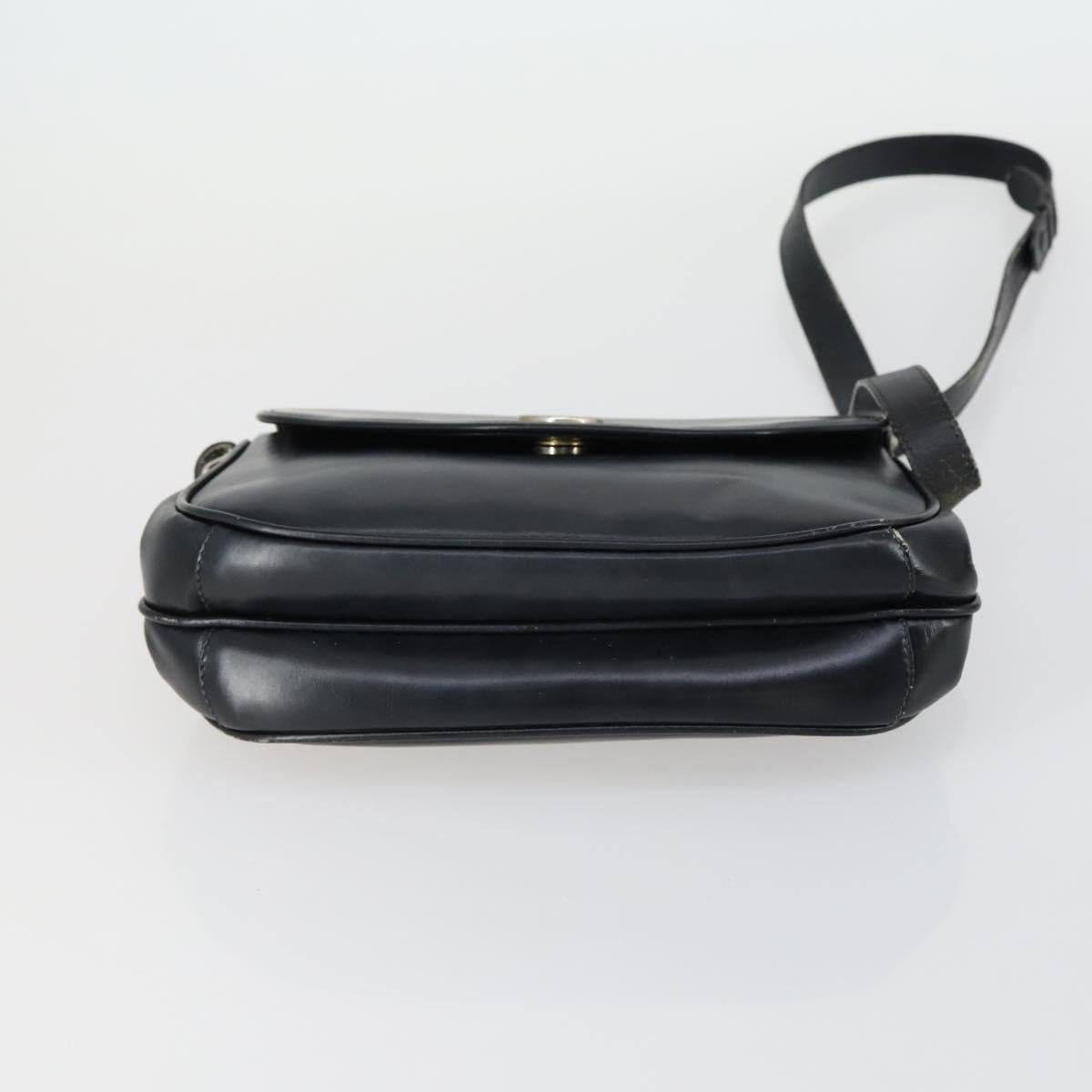 GUCCI GG Canvas Shoulder Bag Leather 6 Set Beige Black Navy Auth fm4975
