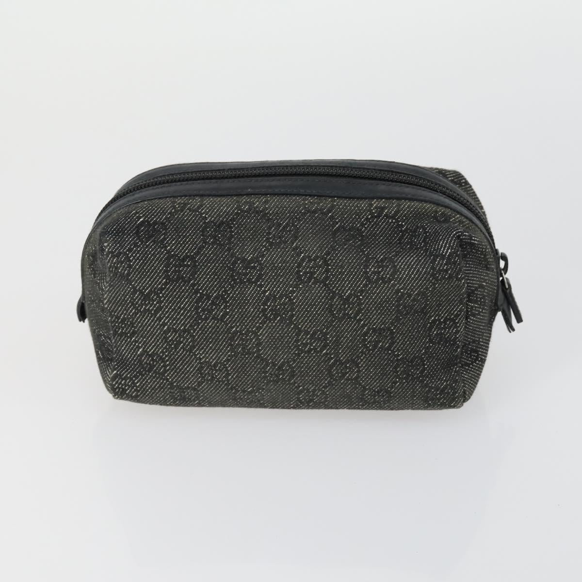 GUCCI GG Canvas Shoulder Bag Leather 6 Set Beige Black Navy Auth fm4975
