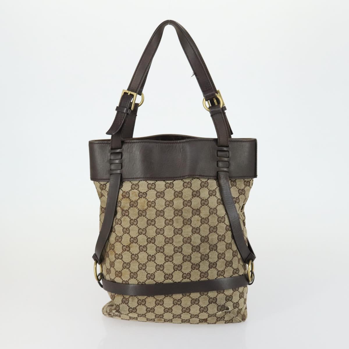 GUCCI GG Canvas Web Sherry Line Shoulder Bag 5 Set Beige Red Auth fm4976
