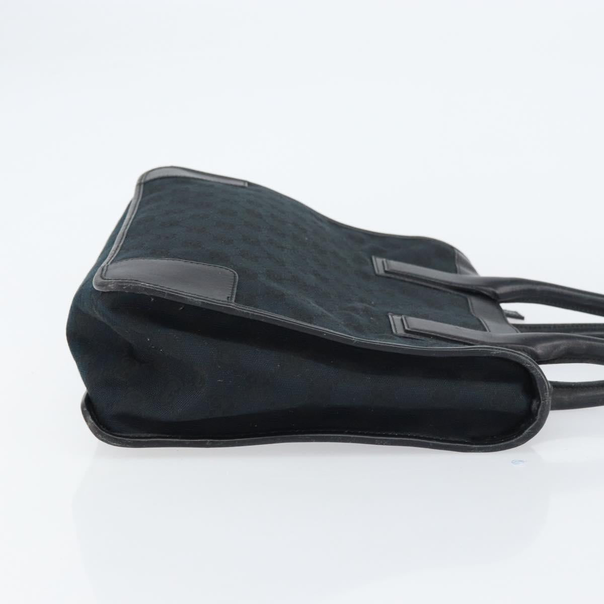 GUCCI GG Canvas Tote Bag Black Silver 000 0855 Auth fm4978