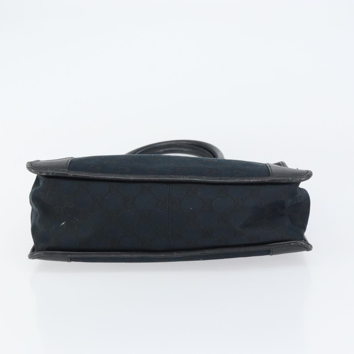 GUCCI GG Canvas Tote Bag Black Silver 000 0855 Auth fm4978