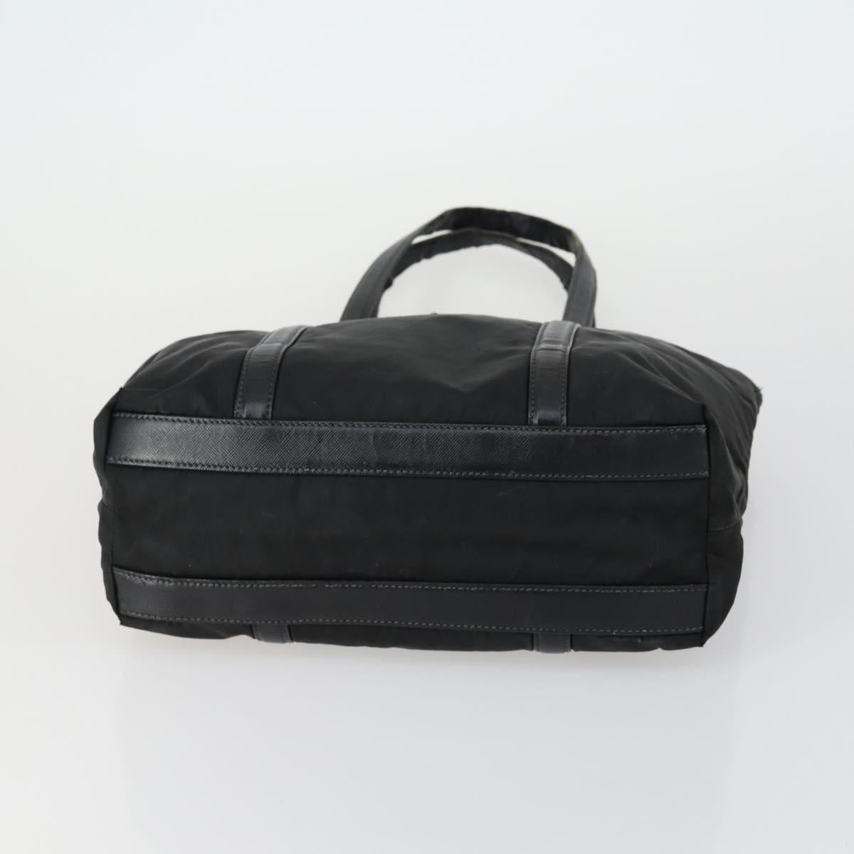 PRADA Hand Bag Nylon Canvas 6 Set Black Beige Red Auth fm4988