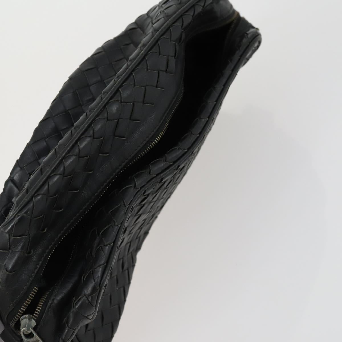 BOTTEGA VENETA INTRECCIATO Bag Leather Nylon 3 Set Beige Black Auth fm5006