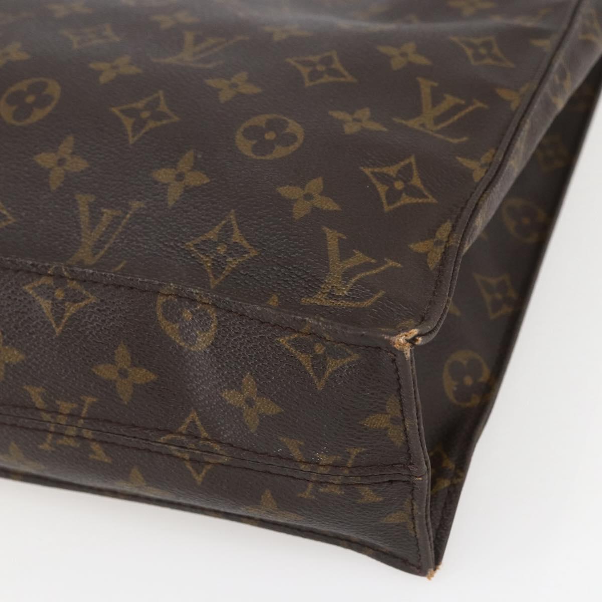 LOUIS VUITTON Monogram Sac Plat Hand Bag M51140 LV Auth fm5042